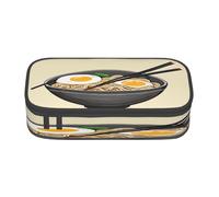 Large Capacity Compartment Pencil Case Organizer for School, Office & Travel, Delicious Sweet Ramen pen bag for student, Oxford Fabric Zippered Stationery Bag, Multi-Use Toiletry & Makeup Pouch