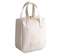 Large Capacity Cosmetic Bag, Cosmetic Bag with Compartments, Cosmetic Bag with Wide Opening | Waterproof Travel Toiletry Bag with Carry Handle, White, riferimento alla descrizione, Please refer