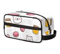 Large Capacity Cosmetic Organizer Pouch - Makeup Bag, Toiletry Bag, Portable Storage with Handle, Suitable for Business Travel, Fitness, Vacations, for Men and Women, Sweet Adorable Bear