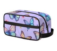 Large Capacity Cosmetic Organizer Pouch - Makeup Bag, Toiletry Bag, Portable Storage with Handle, Suitable for Business Travel, Fitness, Vacations, for Men and Women, Artistic Butterfly