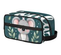 Large Capacity Cosmetic Organizer Pouch - Makeup Bag, Toiletry Bag, Portable Storage with Handle, Suitable for Business Travel, Fitness, Vacations, for Men and Women, Minimalist Cartoon Koala