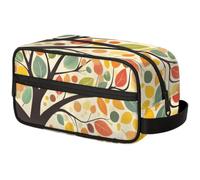 Large Capacity Cosmetic Organizer Pouch - Makeup Bag, Toiletry Bag, Portable Storage with Handle, Suitable for Business Travel, Fitness, Vacations, for Men and Women, Artistic Tree - Shadow