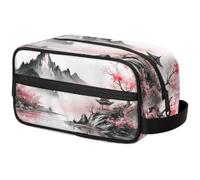 Large Capacity Cosmetic Organizer Pouch - Makeup Bag, Toiletry Bag, Portable Storage with Handle, Suitable for Business Travel, Fitness, Vacations, for Men and Women, Artistic - Conception Landscape