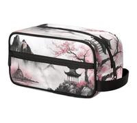 Large Capacity Cosmetic Organizer Pouch - Makeup Bag, Toiletry Bag, Portable Storage with Handle, Suitable for Business Travel, Fitness, Vacations, for Men and Women, Traditional Artistic