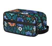 Large Capacity Cosmetic Organizer Pouch - Makeup Bag, Toiletry Bag, Portable Storage with Handle, Suitable for Business Travel, Fitness, Vacations, for Men and Women, Whimsical Botanical