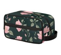 Large Capacity Cosmetic Organizer Pouch - Makeup Bag, Toiletry Bag, Portable Storage with Handle, Suitable for Business Travel, Fitness, Vacations, for Men and Women, Romantic Floral
