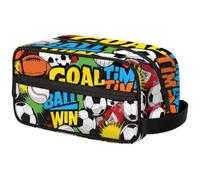 Large Capacity Cosmetic Organizer Pouch - Makeup Bag, Toiletry Bag, Portable Storage with Handle, Suitable for Business Travel, Fitness, Vacations, for Men and Women, Diverse Sports Balls