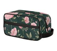 Large Capacity Cosmetic Organizer Pouch - Makeup Bag, Toiletry Bag, Portable Storage with Handle, Suitable for Business Travel, Fitness, Vacations, for Men and Women, Artistic Floral