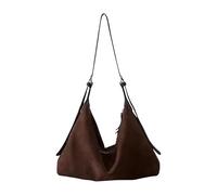 Large Capacity Crossbody Bag with Adjustable Strap Solid Color Simple Shoulder Bag W/Zipper Lazy Style Single Shoulder Crossbody Bag for College School Work Travel Shopping