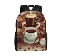 Large Capacity Daypack Coffee and Sweets Sugar Chocolate Sports Bag Waterproof Knapsack for Hiking, Camping, Work, 42X32X14Cm