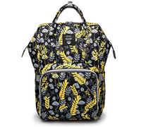 Large Capacity Diaper Bag Backpack for Boys Girls Waterproof Travel Nappy Diaper Bag Stylish for Mom & Dad (Primrose Yellow)