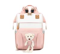 Large Capacity Diaper Bags Stylish Mommy Bag Baby Shower Gifts Multipurpose Backpacks Short Trip Travel Duffels (Pink,L26xW18xH38cmL10.2 xW7 xH15)