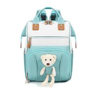 Large Capacity Diaper Bags Stylish Mommy Bag Baby Shower Gifts Multipurpose Backpacks Short Trip Travel Duffels (Blue,L26xW18xH38cmL10.2 xW7 xH15)