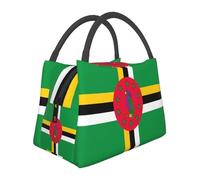 Large Capacity Dominic Flag Lunch Bag for School Work Kids Girls Boys Women Men Travel Tote Bag Lunch Box School Lunchbox Tote Outdoor Picnic Lunchboxes for Travel Picnic