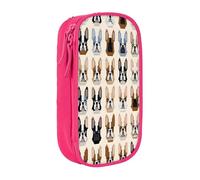 Large Capacity Double Layer Pencil Case, 2 Zipper Compartments Organizer Pockets for School College Office Travel, I Love French Bulldog pencase, Premium Oxford Fabric Pencil Box, Makeup Bag Organizer