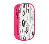Large Capacity Double Layer Pencil Case, 2 Zipper Compartments & Organizer Pockets for School College Office Travel, Physics Print pencase, Premium Oxford Fabric Pencil Box, Makeup Bag Organizer