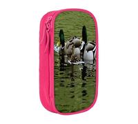 Large Capacity Double Layer Pencil Case, 2 Zipper Compartments & Organizer Pockets for School College Office Travel, Loon Nature Bird pencase, Premium Oxford Fabric Pencil Box, Makeup Bag Organizer