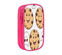 Large Capacity Double Layer Pencil Case, 2 Zipper Compartments Organizer Pockets for School College Office Travel, Chocolate Chip Print pencase, Premium Oxford Fabric Pencil Box, Makeup Bag Organizer