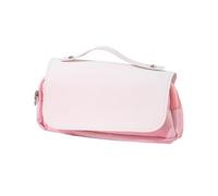 Large Capacity Dual-Layer Pink Pencil Case, Stylish and Trendy Two-Tier Stationery Organizer for School, Ideal for Middle and High School Students, Portable Pen Pouch, Oxford Material