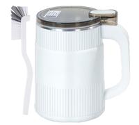 Large Capacity Electric High Speed Crushing and Grinding Cup, Home Stainless Steel Coffee Grinder, One Touch Design, Portable Small Electric Mill Grinder for Flour, Pepper, Wheat, Grain, Bean(White)