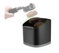 Large Capacity, Espresso ABS Knock Box V2, Barista Tool Enhanced for Better Manipulation - Black Espresso Coffee Grounds Organizer,Knock Box