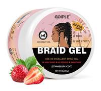 Large Capacity Family Pack Smoothing Braiding Gel for Twist, Locs, Braids, Edge Control, Cornrows - Strong Hold, No Flake, Anti-Frizz, Easy to Use Hair Gel Women (16 OZ Strawberry Flavor)
