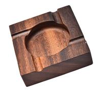 Large Capacity Farmhouses Wood Ashtray Classical Ashes Collector Nonslip Base Home Office Desktop Decors Accessories Wooden Ashes Collector
