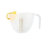 Large Capacity Filter Measuring Cup with Graduated Egg Liquid Plastic Beater for Baking Whipping and Washing Rice (Clear, One Size)