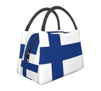 Large Capacity Finland Flag Lunch Bag for School Work Kids Girls Boys Women Men Travel Tote Bag Lunch Box School Lunchbox Tote Outdoor Picnic Lunchboxes for Travel Picnic