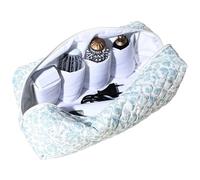 Large Capacity Floral Hair Tools Travel Bag - Portable Organizer with Zipper for Curling Iron Flat Iron Styling Accessories