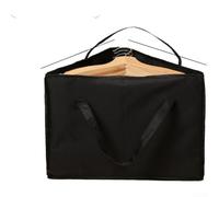 Large Capacity Foldable Clothes Hanger Storage Bag with Sturdy Handle, Oxford Cloth Closet Organiser for Wardrobe Storage Solution and Portable Laundry(Triangular Black)