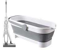 Large Capacity Folding Bucket, Collapsible Rectangular Handy Bucket, Portable Rectangular Mop Bucket With Sturdy Handle, Folding Bucket Collapsible For Car Washing Mopping House Cleanig Fishing