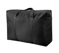 Large Capacity Folding Luggage Bag Unisex Thickening Oxford Cloth Travel Duffel Bags Sturdy Moving House Storage Bag for Fitness and Travel(L Black)