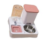 Large Capacity Food Feeder 2in1 Water Dispenser And Food Bowl Small Dog Cats Automatic Feeder For Daily Watering Feeding Automatic Dog Bowl With Water Dispenser Stainless Steel Pet