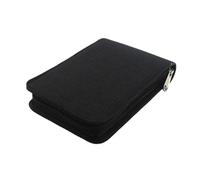Large Capacity Fountain Pencil Case,10/24/48 Slots Canvas Pen Bag,Multifunctional Writing Holder,Zipper Pen Container for Office(black-10 Slots)