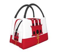 Large Capacity Gibilterre Flag Lunch Bag for School Work Kids Girls Boys Women Men Travel Tote Bag Lunch Box School Lunchbox Tote Outdoor Picnic Lunchboxes for Travel Picnic