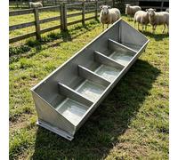Large Capacity Goat Feeder, Multi-Compartment Livestock Water Trough for Hog, Cattles, Deers, Floor & Wall Mounted Hay Feeder