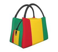 Large Capacity Guinea Flag Lunch Bag for School Work Kids Girls Boys Women Men Travel Tote Bag Lunch Box School Lunchbox Tote Outdoor Picnic Lunchboxes for Travel Picnic