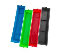 Large Capacity Hanging Feeder Food Dispenser Set 4 Pack For Chicken Duck Quail Pigeon Livestock Poultry Farming Equipment With Red Blue Green Black Plastic Trough