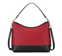Large Capacity Hobo Bag for Women,Tote Crossbody Purse Handbag with Zipper Pockets for Work Travel Gym Commute, Gift Idea, Red & Black