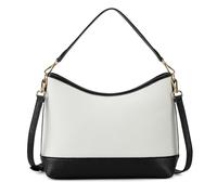 Large Capacity Hobo Bag for Women,Tote Crossbody Purse Handbag with Zipper Pockets for Work Travel Gym Commute, Gift Idea, White & Black