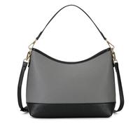 Large Capacity Hobo Bag for Women,Tote Crossbody Purse Handbag with Zipper Pockets for Work Travel Gym Commute, Gift Idea, Grey & Black