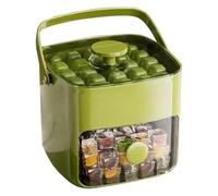 Large Capacity Ice Tray - Press Type Mold, Non Stick Cold Making Tray | Portable ICY Cube Mold for Outdoor Camping, Easy Release ICY Trays with Lid Spoon Set for Home Kitchen Parties