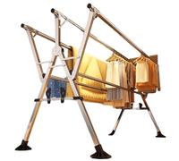 Large Capacity Indoor/Outdoor Drying Rack Foldable and Expandable Clothes Dryer 135cm Height Ideal for Balcony Use Spacious and Convenient Laundry Solution.