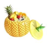 Large Capacity Inflatable Pineapple Ice Bucket with Lid | Drinks Bucket Inflatable Ice Cooler for Summer Parties Pool Fishing Camping Picnic Cold Water Bottle