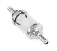 Large Capacity Inline Fuel Filter 8mm Aluminum Build | Universal fit for cars, motorcycles, ATVs, 8mm tubing compatible, effective impurity removal, durable