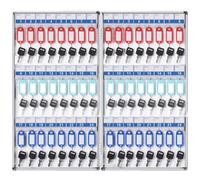 Large Capacity Key Cabinet Wall-Mounted Key Safe Box Aluminum Alloy Ideal for Hospital & Vehicle Keys Holds 24-180 Keys Security Solution