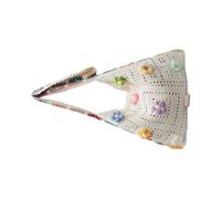 Large Capacity Knitted Handbag For Women Casual Styles Crossbody Purse Beach Bag With Artistic Crochet Patterns Crocheted Beach Purse