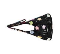 Large Capacity Knitted Handbag For Women Casual Styles Crossbody Purse Beach Bag With Artistic Crochet Patterns Beach Bag With Embroidery Detail