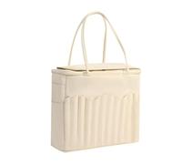 Large Capacity Knitting Bag, Portable Organizer Tote, Crochet Project Bag with Multiple Compartments, Knitting Travel Tote with Soft Fabric Interior, Craft Storage Bags for Accessories Tools